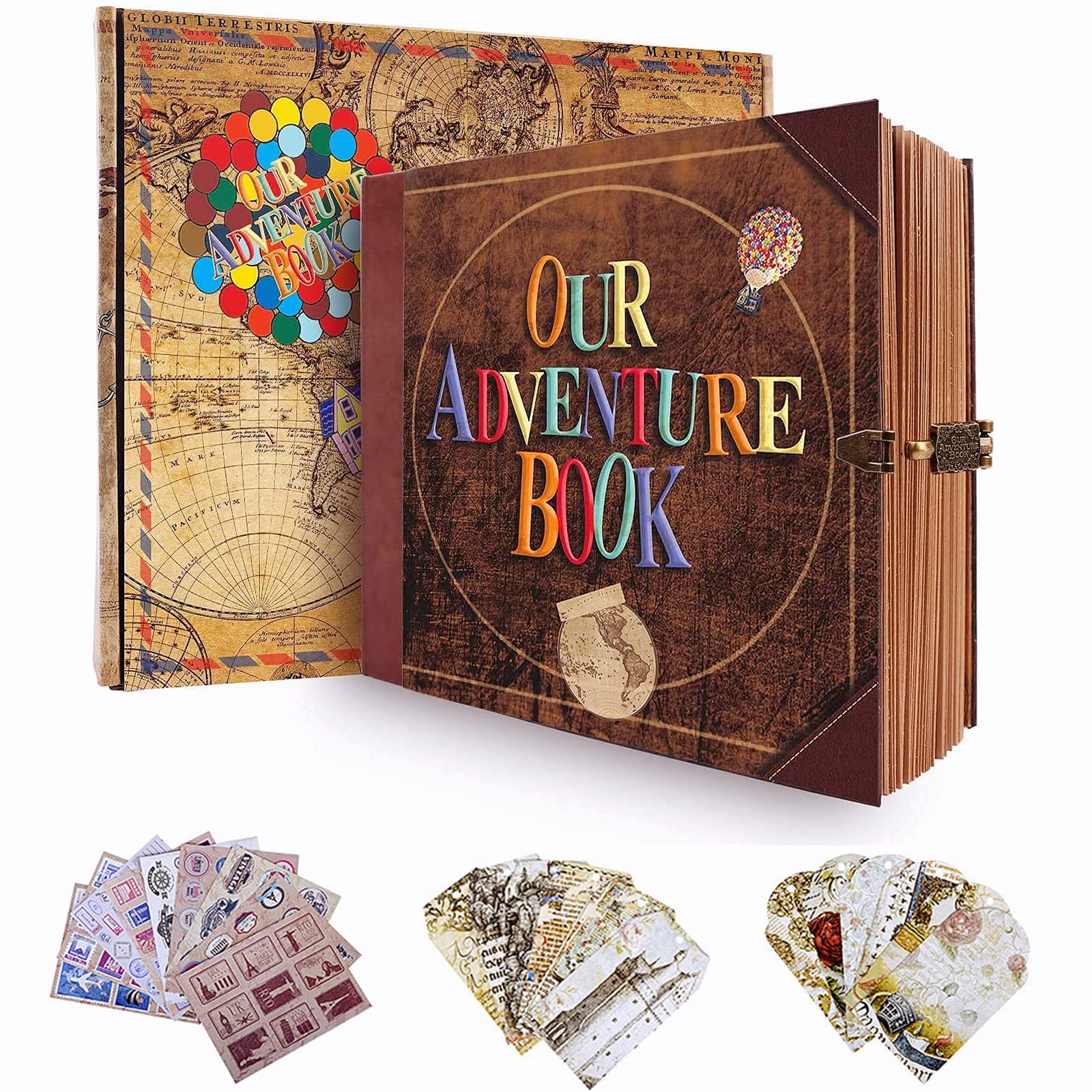 Amazon.com: Our Adventure Book Scrapbook DIY Handmade Retro Style